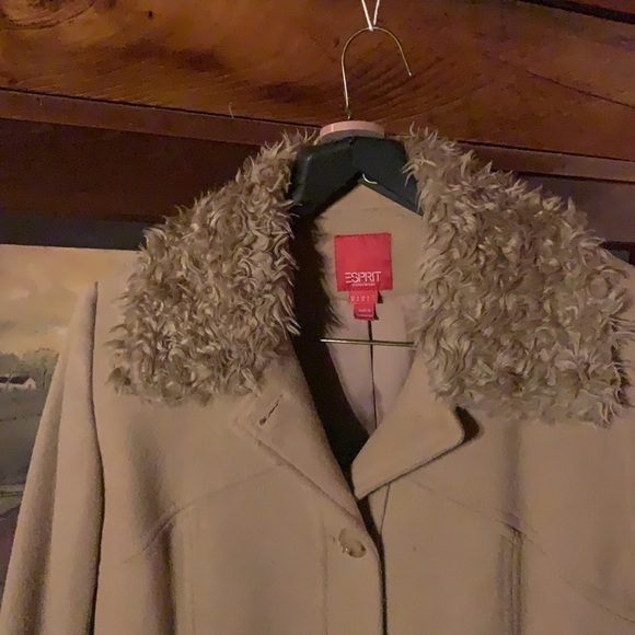 Vintage Y2K ESPRIT 100% Wool Coat - Picture 2 of 8